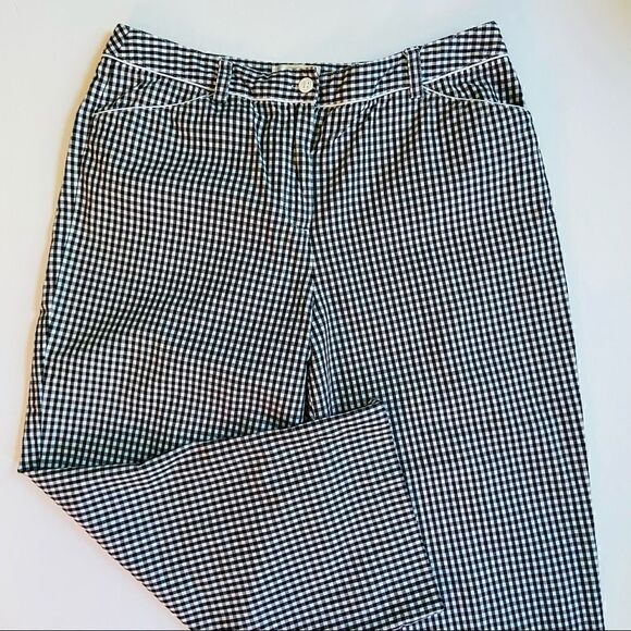 Talbots Gingham Check Crop Pants - Picture 2 of 6